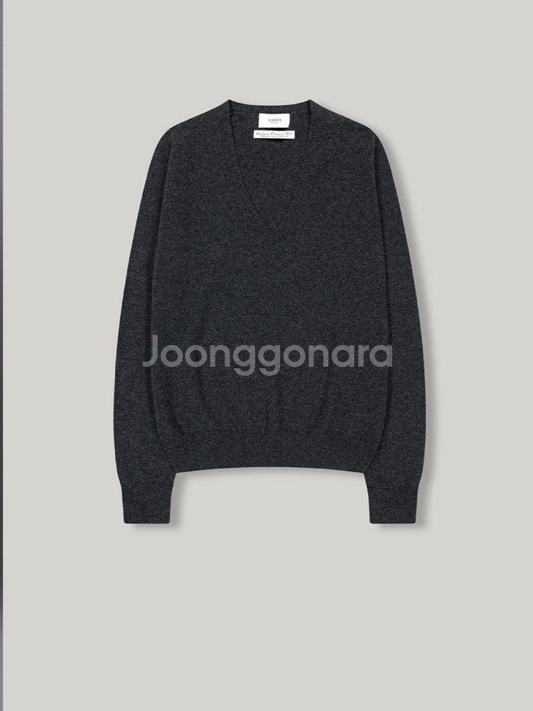 (36) 엘보른 티아나 메리노 울 100 브이넥 니트--4