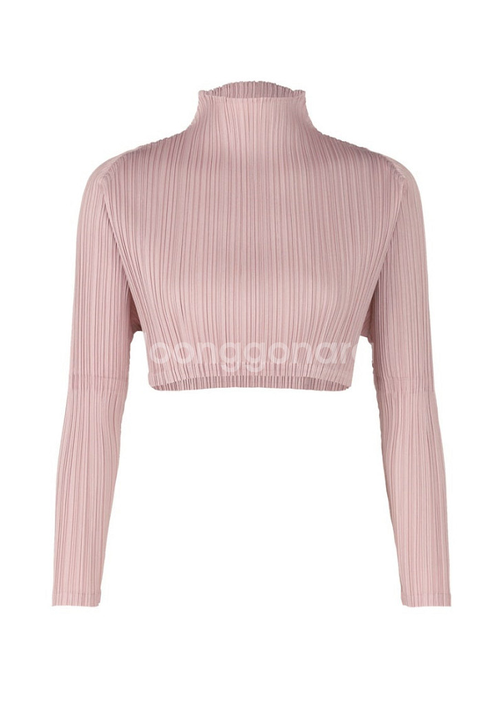 플리츠플리즈 24.1월 크롭탑 페일핑크 3사이즈 새상품--0