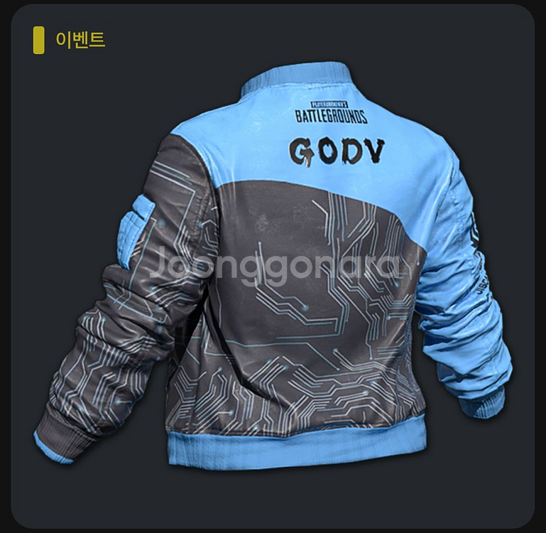 배그 갓브이 자켓 스킨코드--0