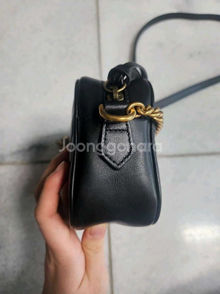 정품 구찌 마몽 미니 카메라백 블랙--2