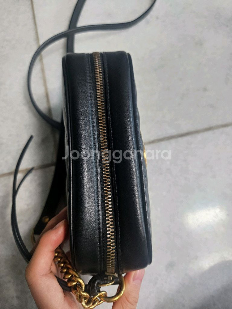 정품 구찌 마몽 미니 카메라백 블랙--5