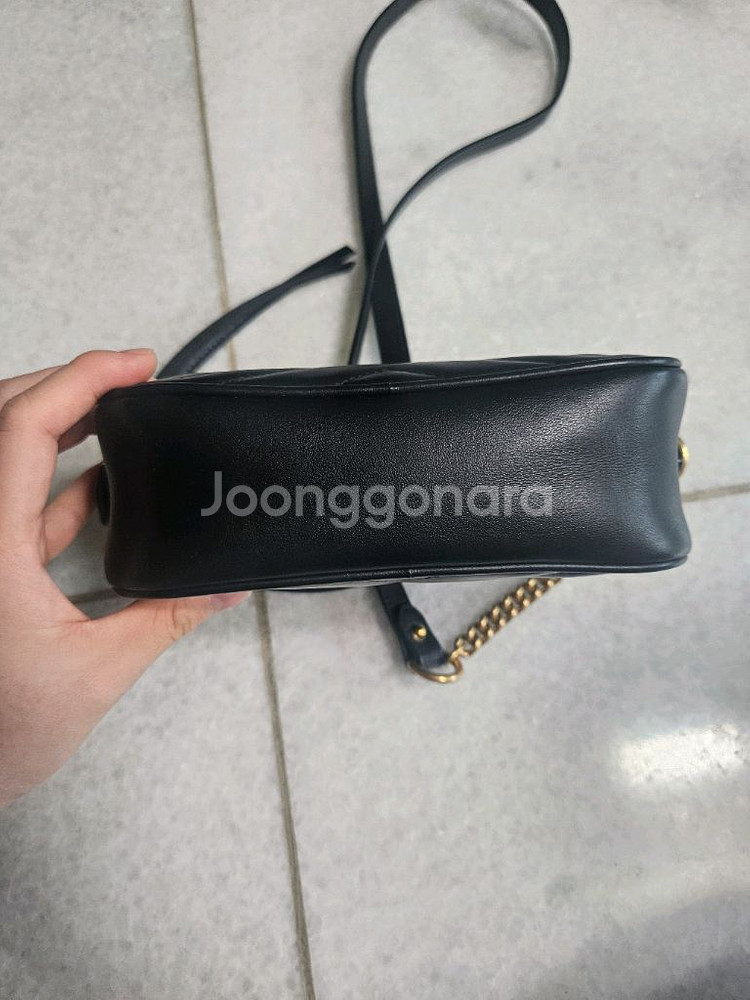 정품 구찌 마몽 미니 카메라백 블랙--4