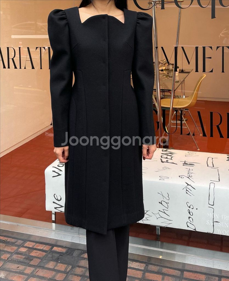 페이우 울 100 코트 겸 원피스--7