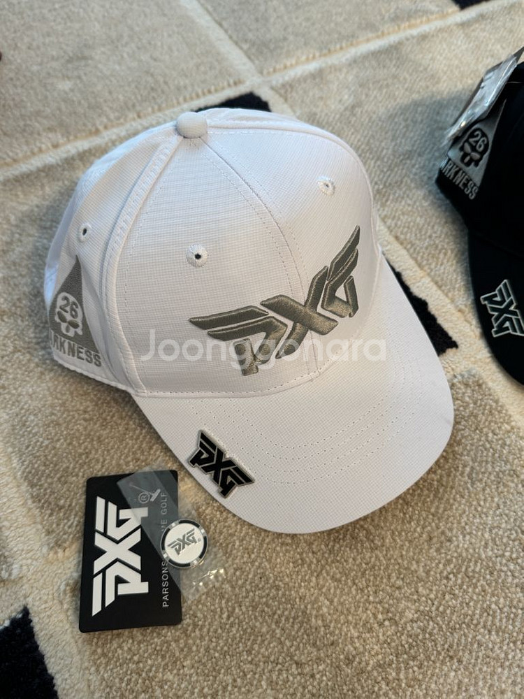 PXG 골프 캡모자 화이트 (새상품) 볼마커 포함--1