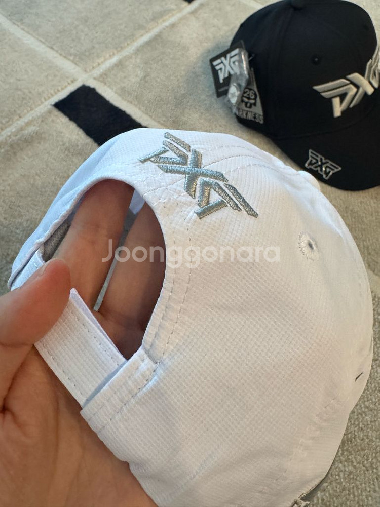 PXG 골프 캡모자 화이트 (새상품) 볼마커 포함--3