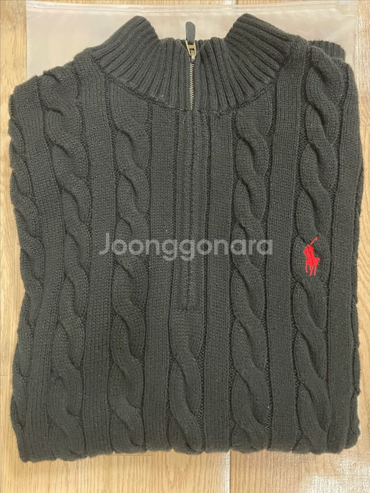 폴로 랄프로렌 케이블 반 집업 니트2XL--0