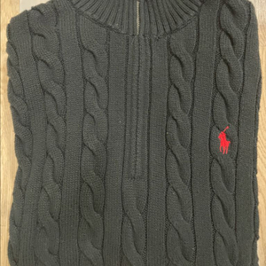 폴로 랄프로렌 케이블 반 집업 니트2XL
