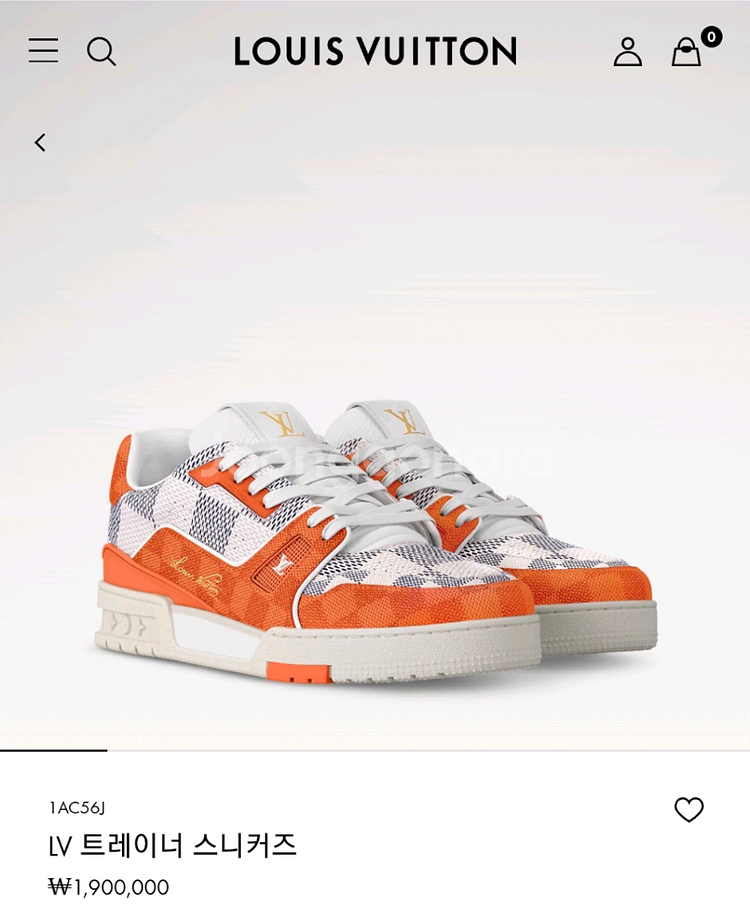 (10회 착용)루이뷔통 트레이너 스니커즈(270mm)--0