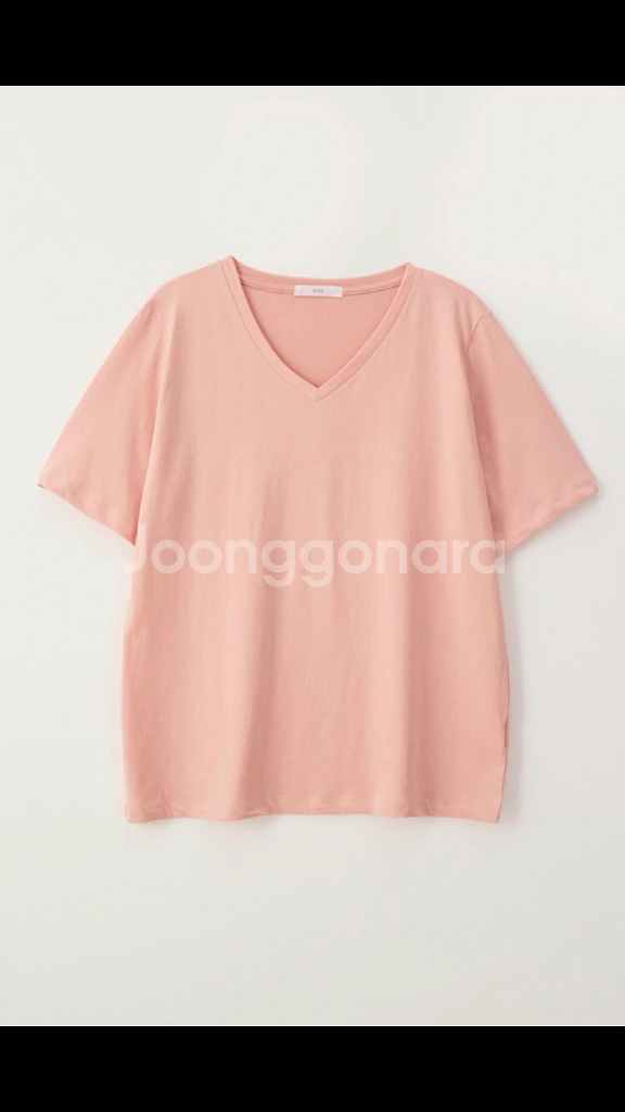 에크리스 파운드넥 티셔츠 새상품--0