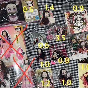 귀멸의 칼날 네즈코 아크릴 스탠드 인형 색지 굿즈