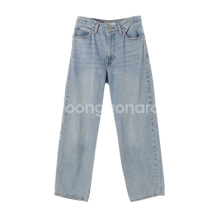 [S]리바이스 W27 연청 와이드 배기진 데님 청바지--0