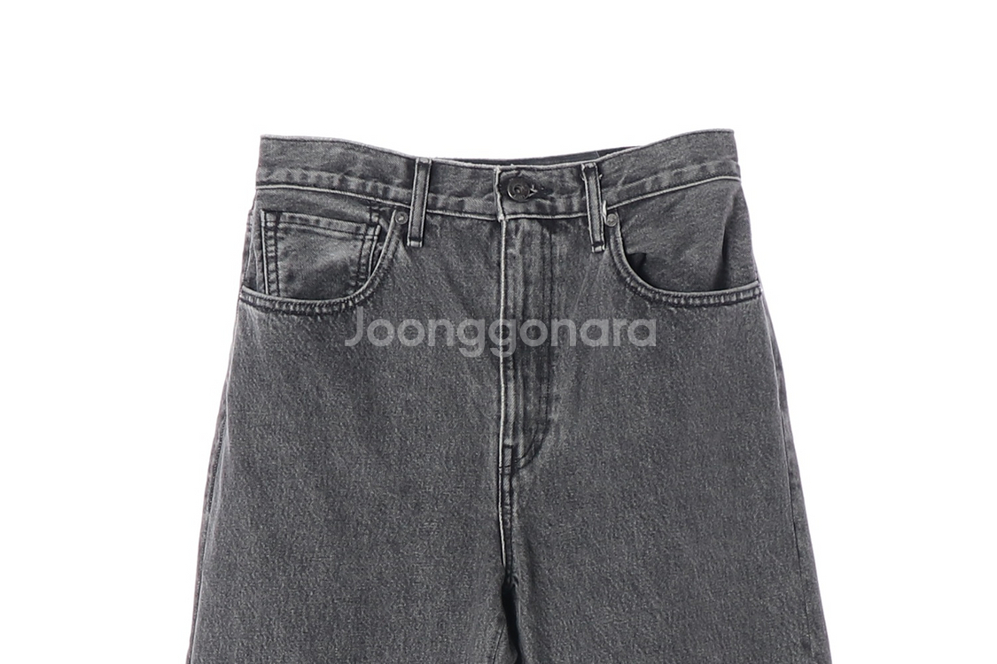 [S]리바이스 W27 그레이 와이드 벌룬핏 데님 청바지--1