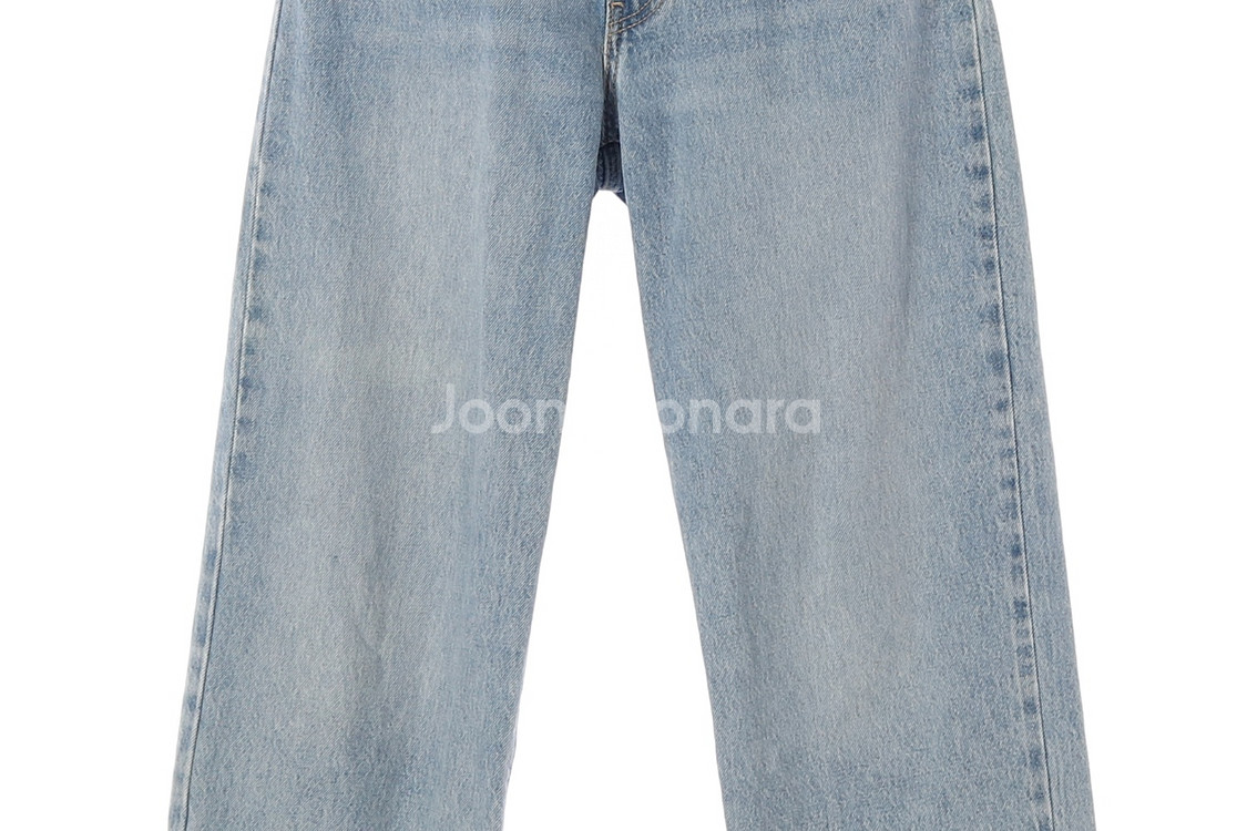 [S]리바이스 W27 연청 와이드 배기진 데님 청바지--2