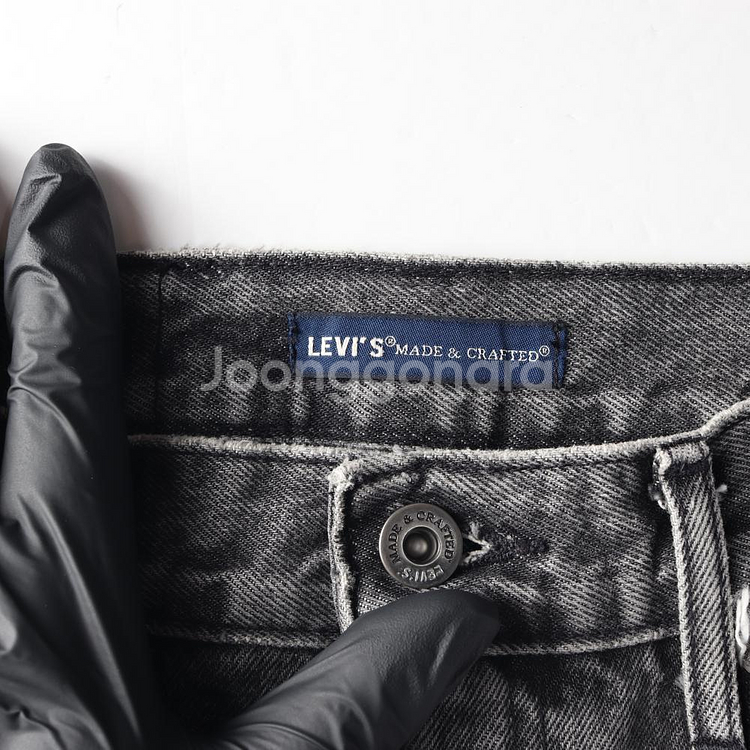 [S]리바이스 W27 그레이 와이드 벌룬핏 데님 청바지--5