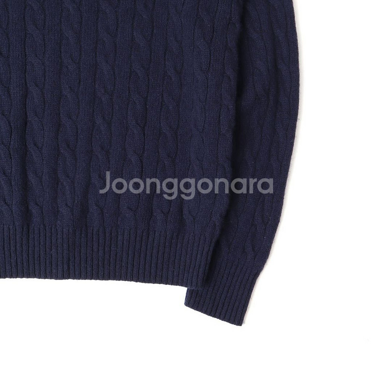 폴로 신형 네이비 울/캐시미어 케이블 니트--6