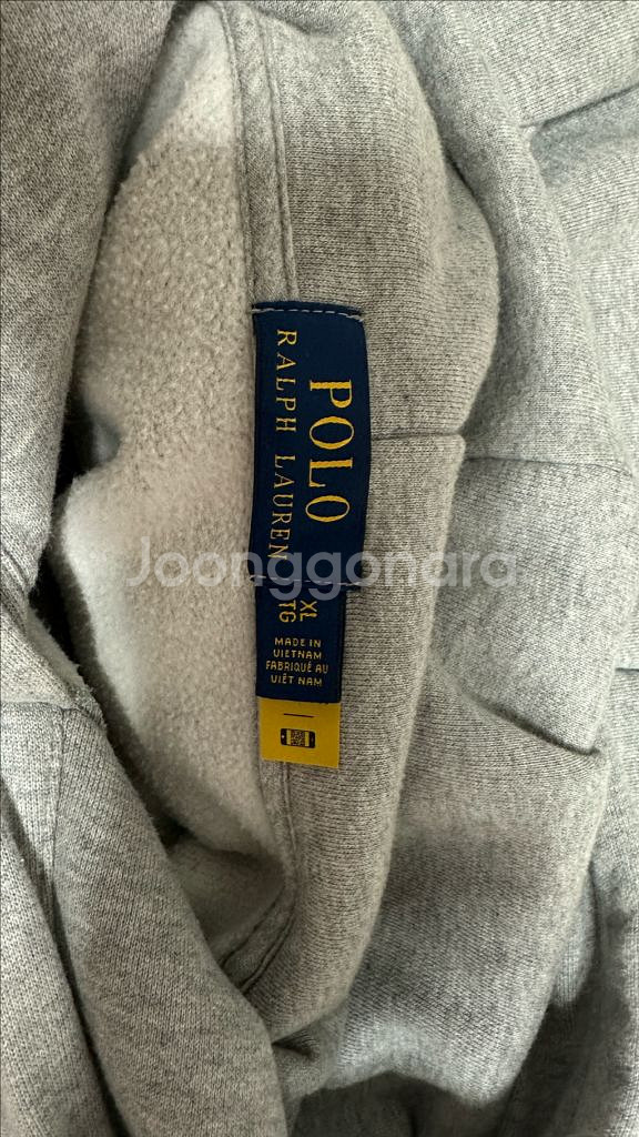 폴로 랄프로렌 회색 후드티--3