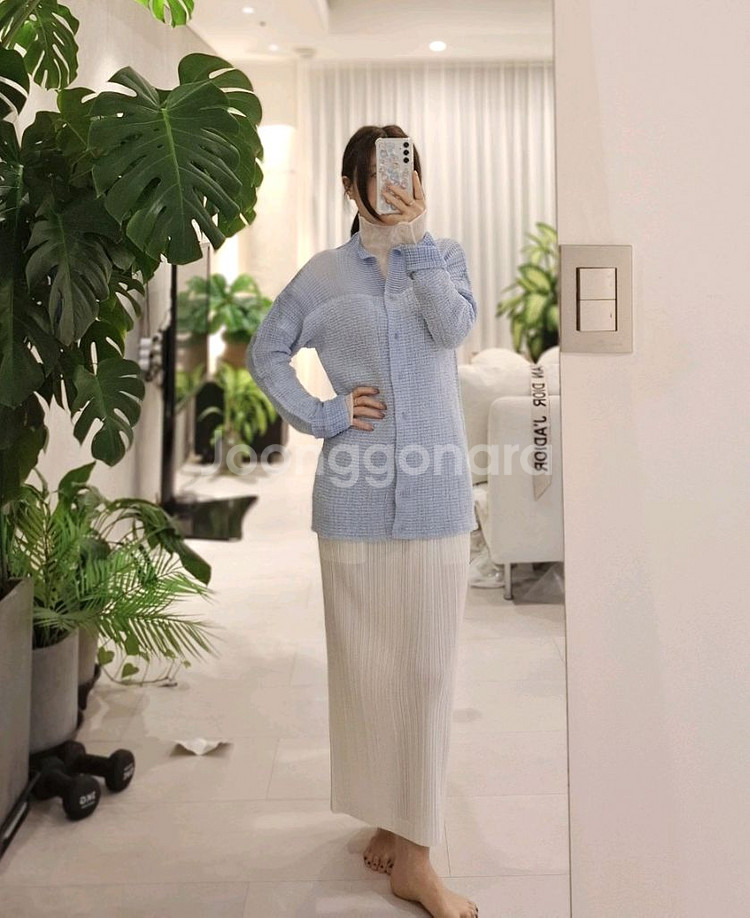 이세이미야케 레이어드 울리 울라이크 가디건 플리츠플리즈--2