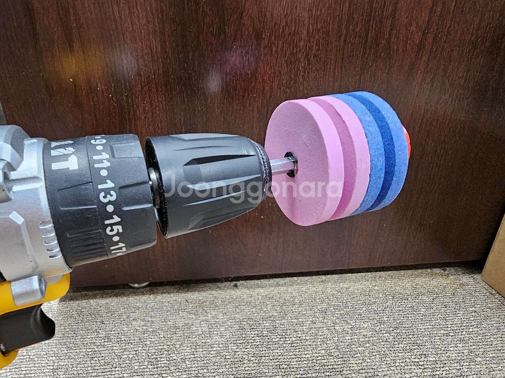 전동드릴에장착하는 칼갈이 숫돌[신품]--2