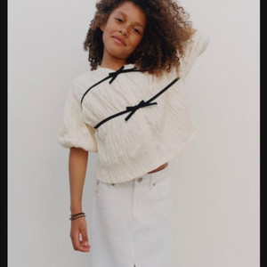 자라키즈 리본 텍스쳐 티셔츠 11-12세