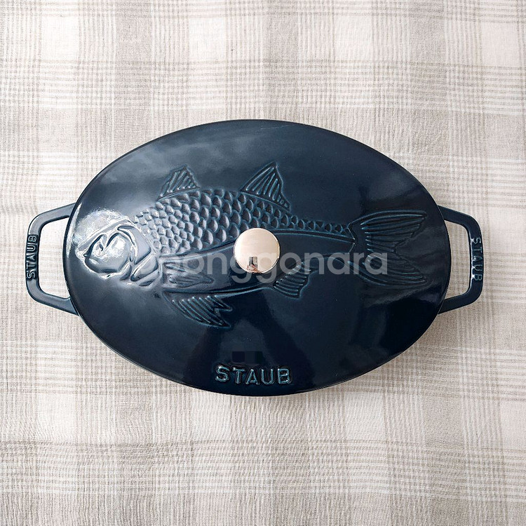 스타우브 피쉬드로잉 오벌디쉬 33cm 라메르 무쇠주물--1
