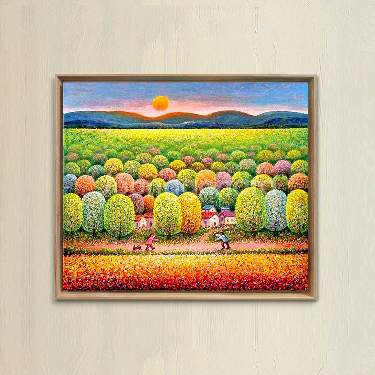 행복한 만남(유화그림)--0