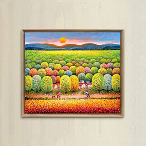 행복한 만남(유화그림)