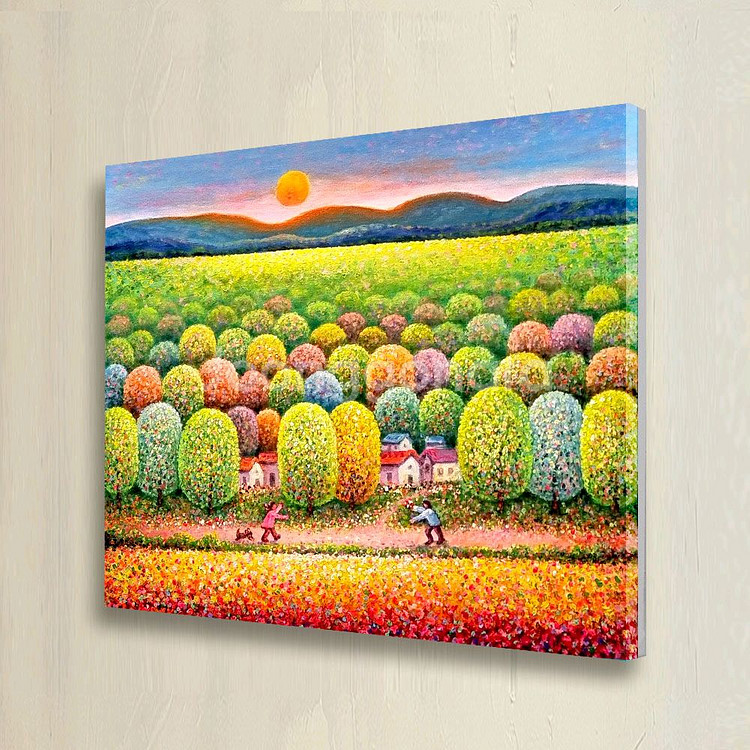 행복한 만남(유화그림)--1