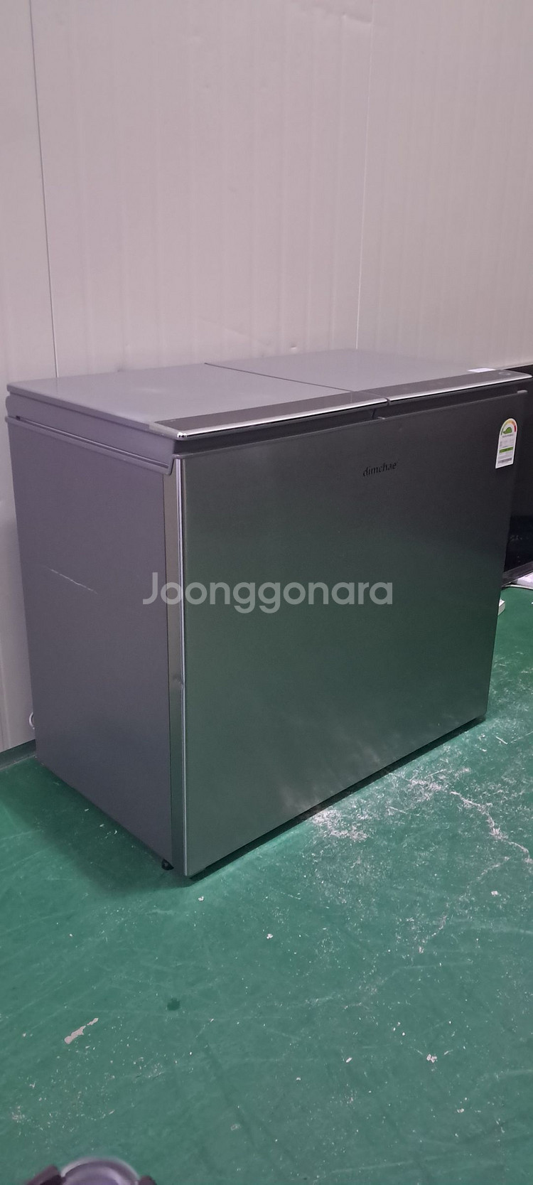 1593 딤채 221L 뚜껑형김치냉장고(그레이)--1