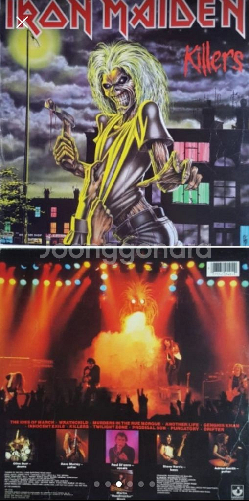 LP IRON MAIDEN 2집 KILLERS 유럽판--2