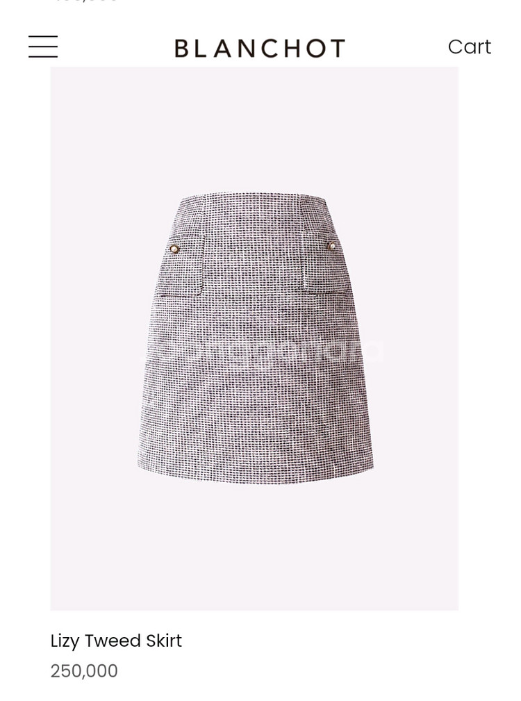 블랑쇼 리지 트위드 스커트 S--0