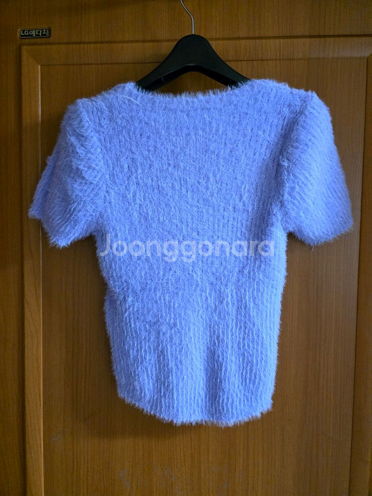 보랏빛 앙고라 반팔니트--4