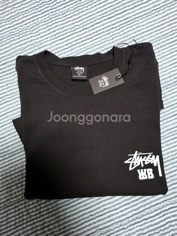 스투시 x 웨일즈보너 반팔 브라운 XL--3