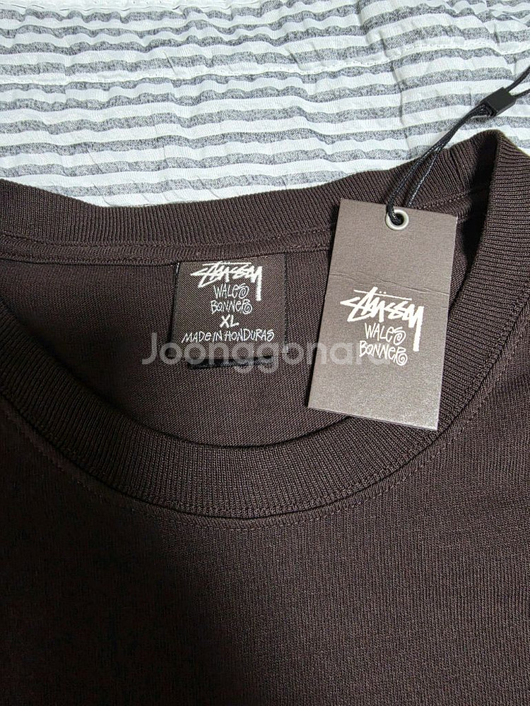 스투시 x 웨일즈보너 반팔 브라운 XL--2