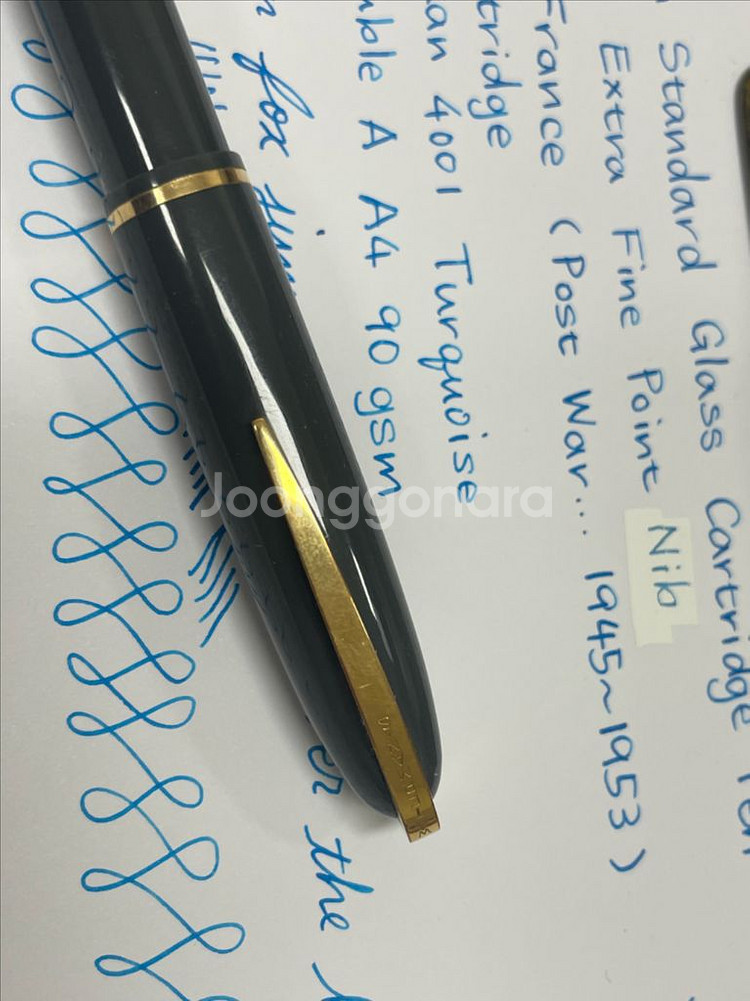 워터맨 만년필 스탠다드 글래스 카트리지 펜 18K EF--2