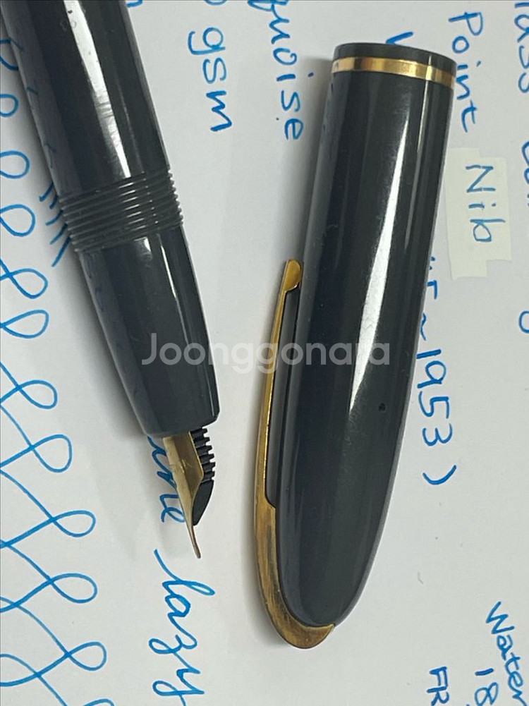 워터맨 만년필 스탠다드 글래스 카트리지 펜 18K EF--7