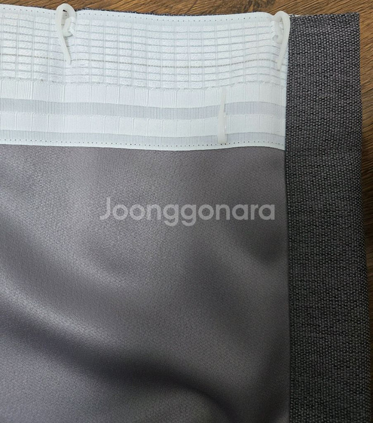 아라크네 암막 커튼 다크그레이 형상기억 주름--2