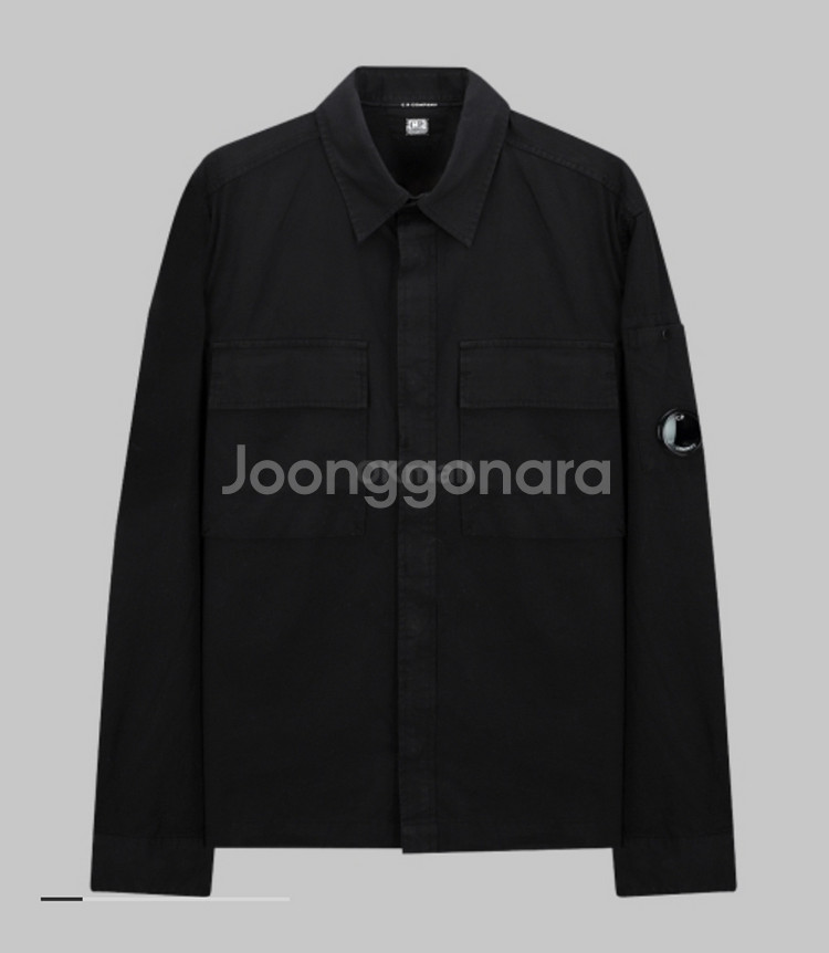 cp컴퍼니 가먼트다잉 렌즈 2포켓 오버셔츠 L--0
