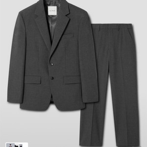 넌블랭크 세미오버핏 셋업 차콜 그레이 XL,L