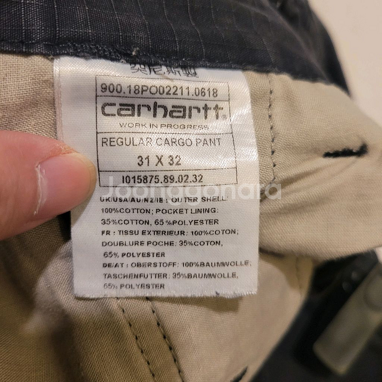 칼하트 WIP 레귤러 카고팬츠 31X32--6