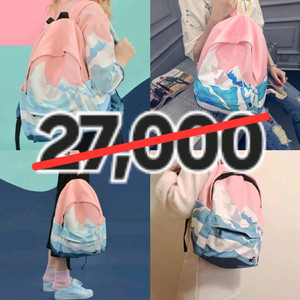 급처)(미사용) 귀여운 파스텔 배색 백팩 가방