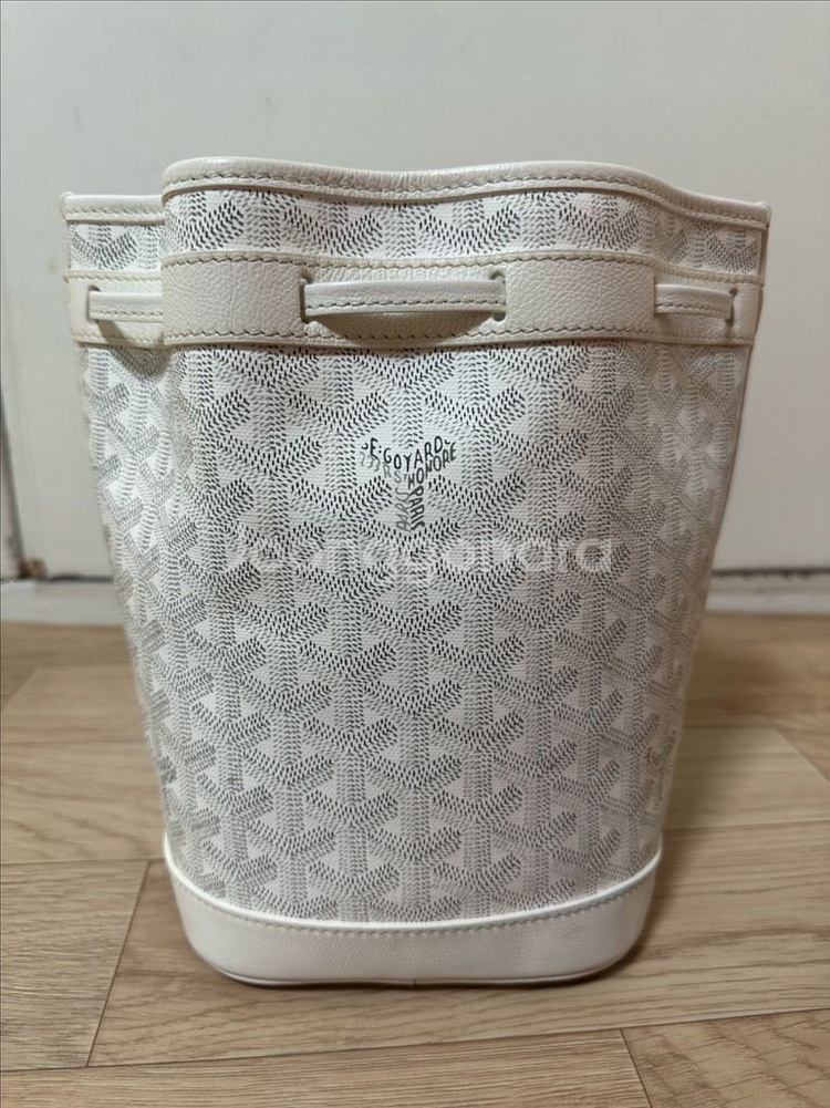 고야드 쁘띠플로 버킷백 화이트--0