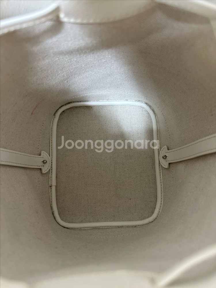 고야드 쁘띠플로 버킷백 화이트--9