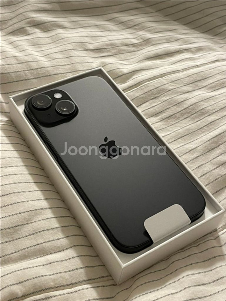 리퍼 미사용)아이폰15 128기가 블랙--0