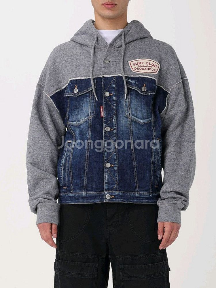 디스퀘어드 데님후드 자켓--7