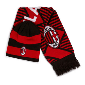 새상품/AC밀란 비니 스카프 세트 축구 머플러 모자