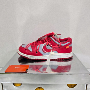 나이키 x 오프화이트 덩크 레드 275사이즈