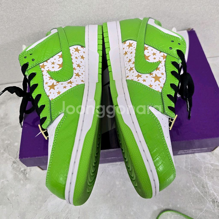 나이키 x 슈프림 덩크 민 그린 285사이즈--3