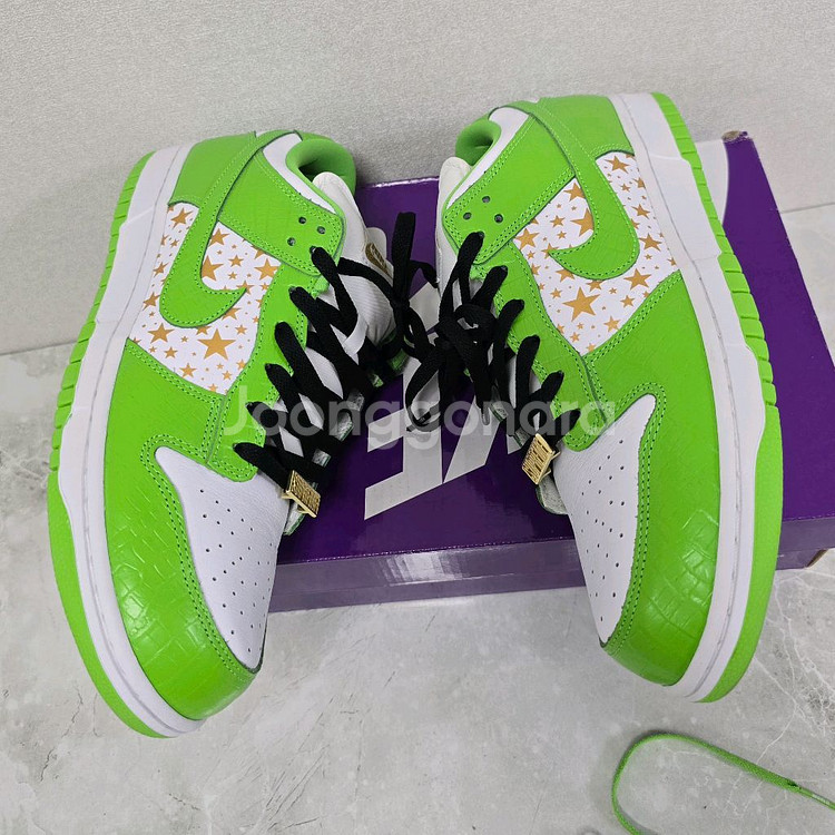 나이키 x 슈프림 덩크 민 그린 285사이즈--4