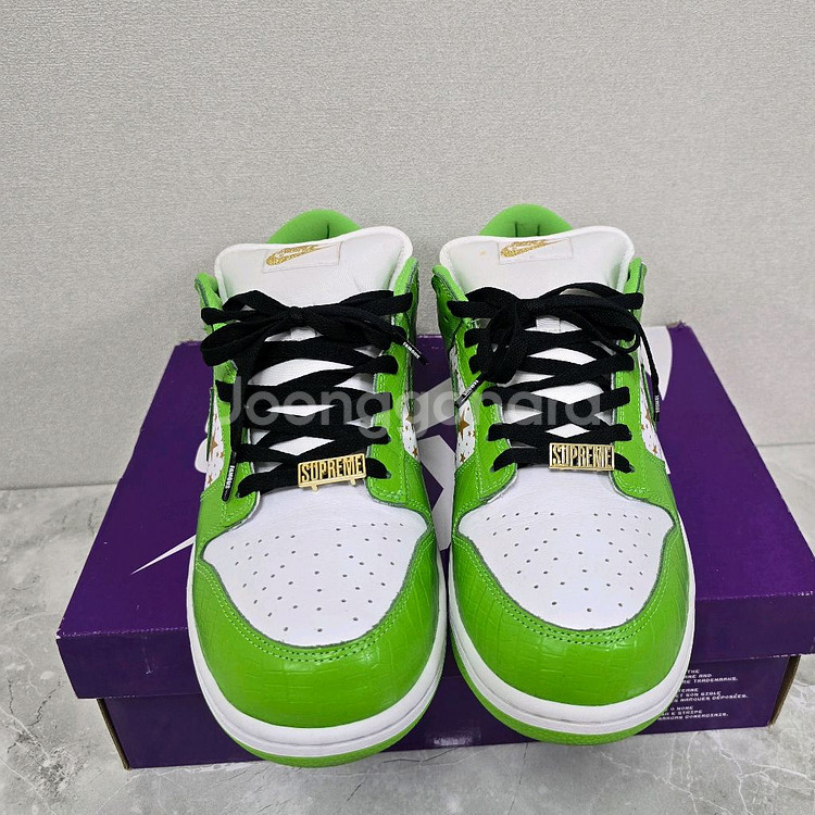 나이키 x 슈프림 덩크 민 그린 285사이즈--2