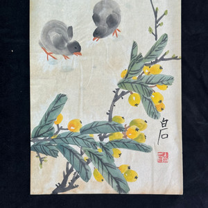 [골동품] 제백석 치바이스 영모화 화조도 그림 (9)